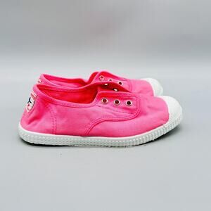 Cienta Shoes Kids 13 Pink Canvas Slip On Laceless Casual Trainer Walking Sneaker